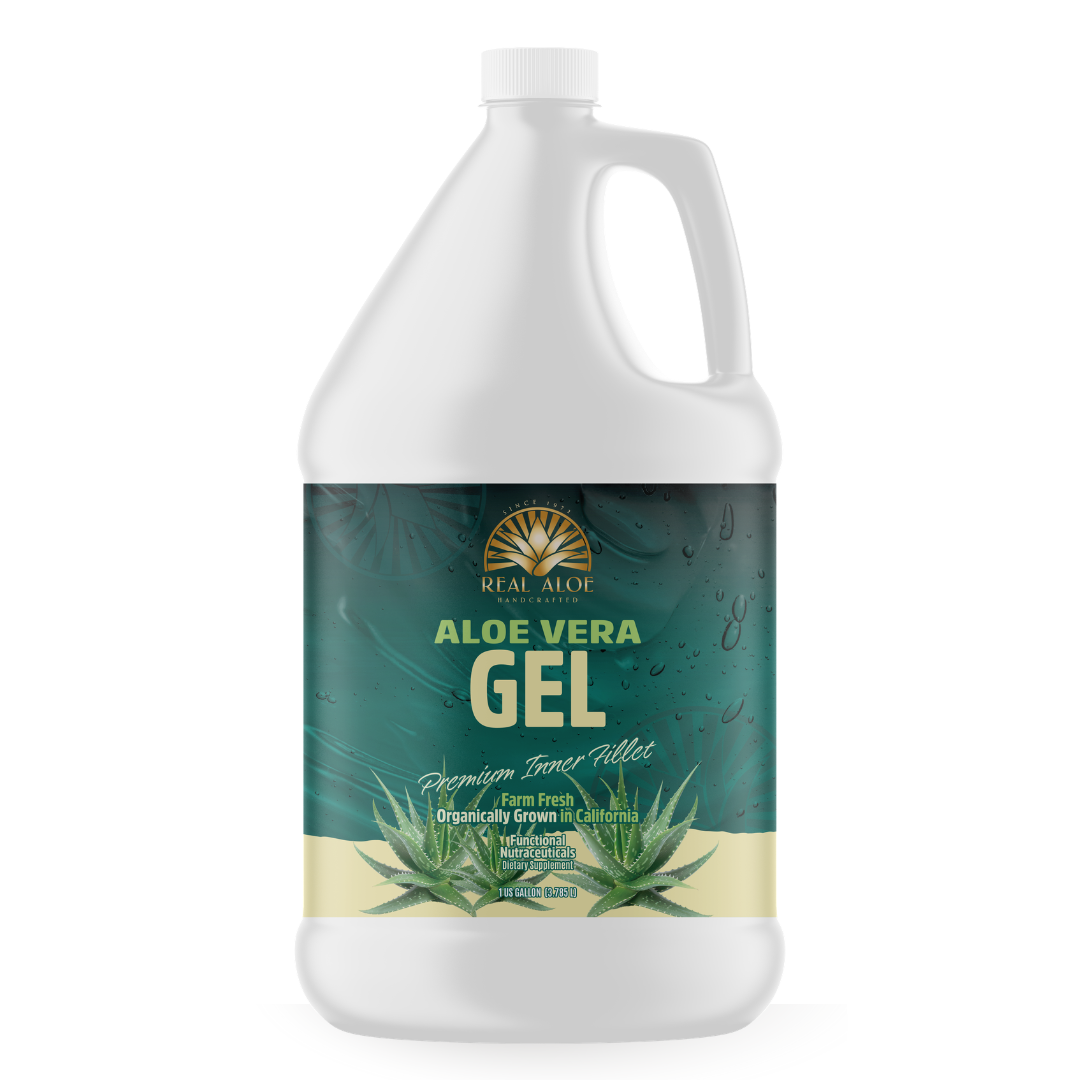 Real Aloe Gel - Natural Skin & Hair Care - 1 Gallon Bulk - Case of 4 Real Aloe Gel - Natural Skin & Hair Care - 1 Gallon Bulk - Case of 4